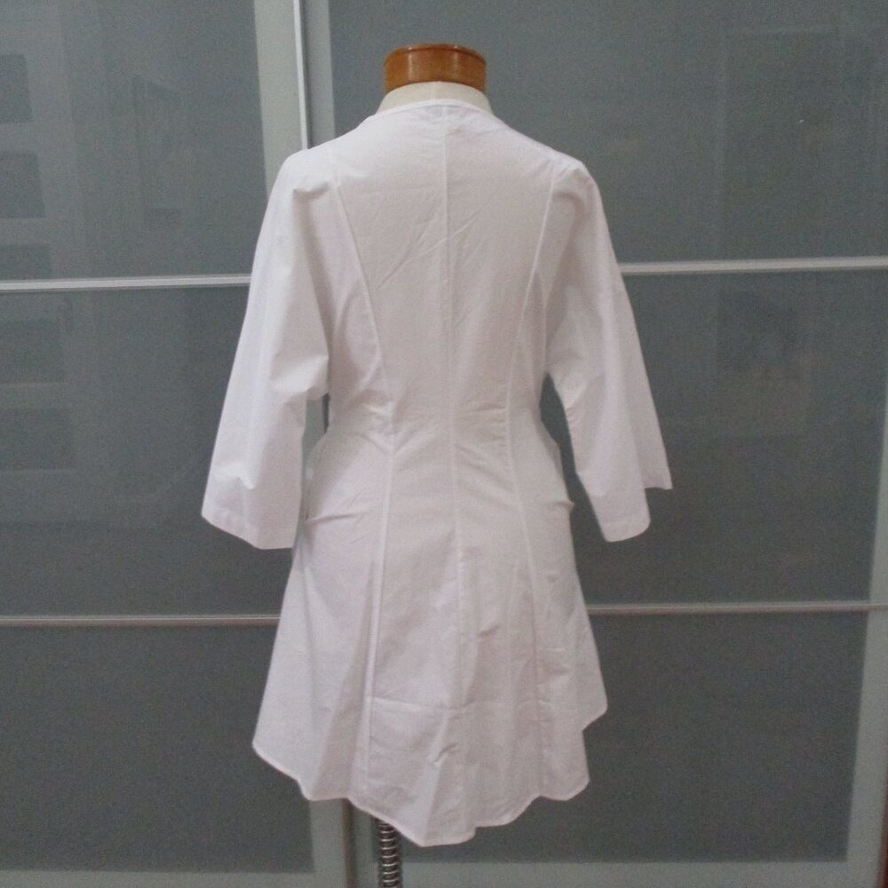 Loewe Gathered Button-embellished Cotton-poplin Mini Shirt Dress - Picture 4 of 7